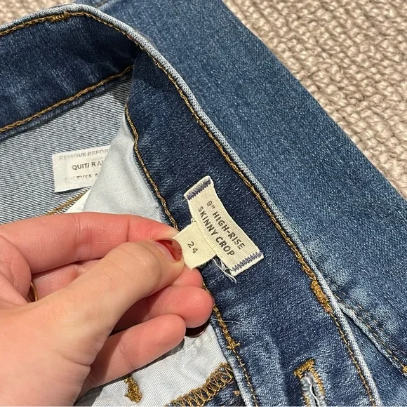 Madewell 9” High-Rise Skinny Crop Jeans in Delmar Wash: Eco Edition (24) - Picture 10 of 12